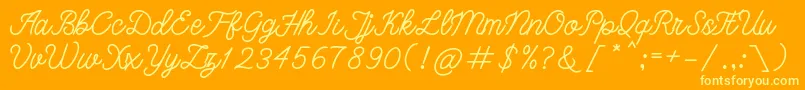 bangkar Font – Yellow Fonts on Orange Background