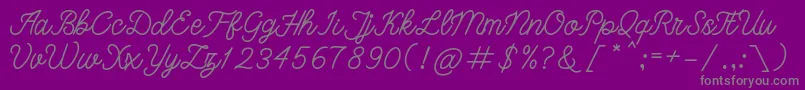 bangkar-Schriftart – Graue Schriften auf violettem Hintergrund