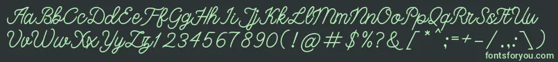 bangkar Font – Green Fonts on Black Background