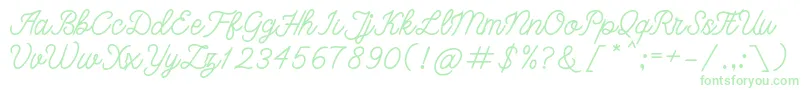 bangkar Font – Green Fonts on White Background