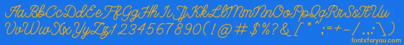 Saiba mais sobre a fonte bangkar Fonte bangkar – fontes laranjas em um fundo azul