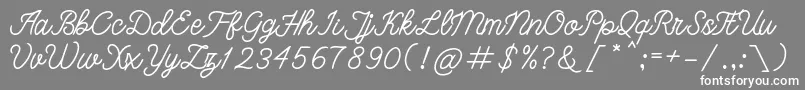 bangkar-Schriftart – Weiße Schriften auf grauem Hintergrund