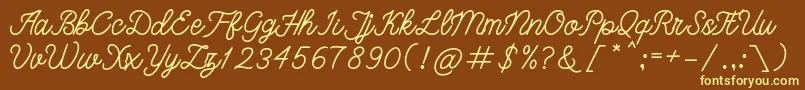 bangkar Font – Yellow Fonts on Brown Background