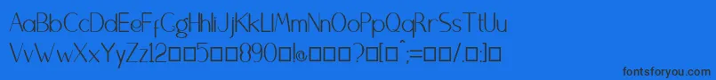 Bangunan Font – Black Fonts on Blue Background