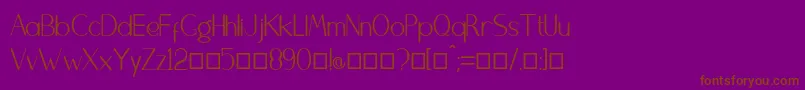 Bangunan Font – Brown Fonts on Purple Background