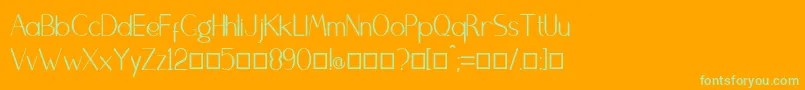 Bangunan Font – Green Fonts on Orange Background