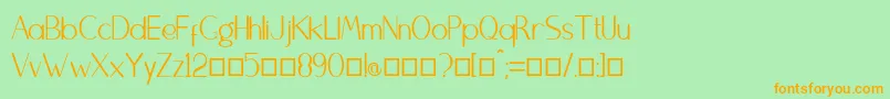 Bangunan Font – Orange Fonts on Green Background