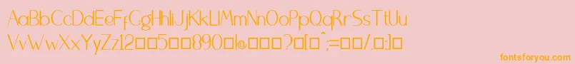 Bangunan Font – Orange Fonts on Pink Background