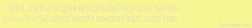 Bangunan Font – Pink Fonts on Yellow Background