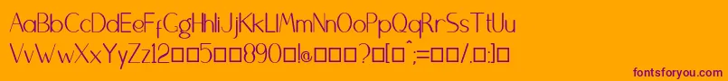 Bangunan Font – Purple Fonts on Orange Background