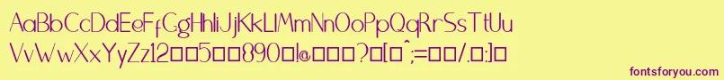 Bangunan Font – Purple Fonts on Yellow Background