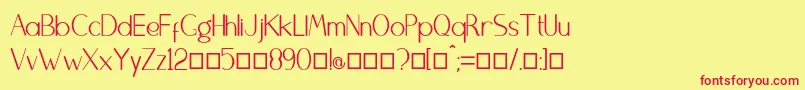 Bangunan Font – Red Fonts on Yellow Background