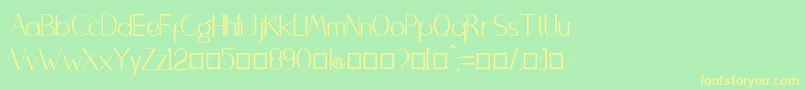 Bangunan Font – Yellow Fonts on Green Background