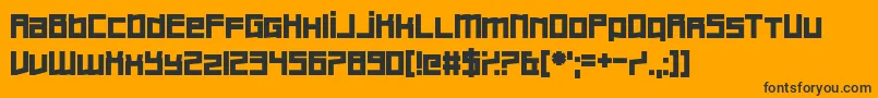 Bankruptcy Font – Black Fonts on Orange Background