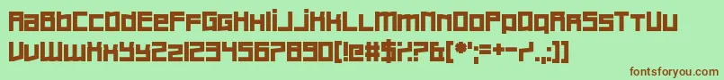 Bankruptcy Font – Brown Fonts on Green Background