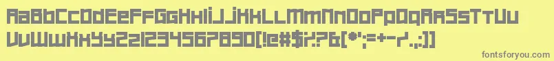 Bankruptcy Font – Gray Fonts on Yellow Background