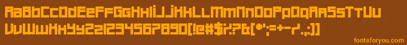 Bankruptcy Font – Orange Fonts on Brown Background