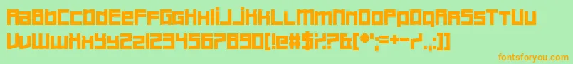 Bankruptcy Font – Orange Fonts on Green Background