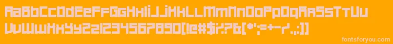 Bankruptcy Font – Pink Fonts on Orange Background