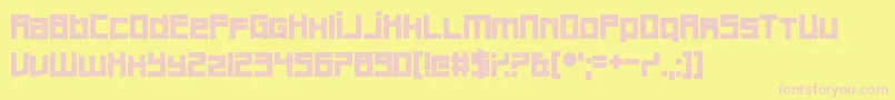 Bankruptcy Font – Pink Fonts on Yellow Background