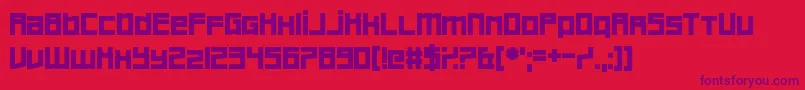 Bankruptcy Font – Purple Fonts on Red Background