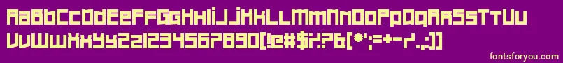 Bankruptcy Font – Yellow Fonts on Purple Background