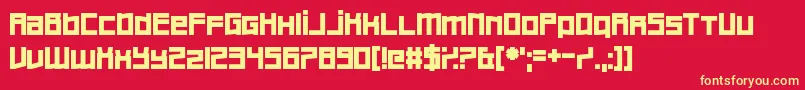 Bankruptcy Font – Yellow Fonts on Red Background