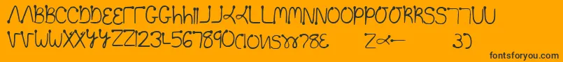 Too Font – Black Fonts on Orange Background