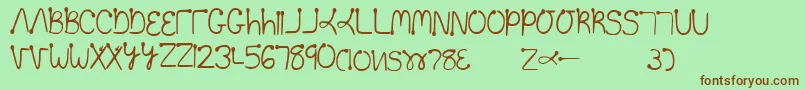 Too Font – Brown Fonts on Green Background