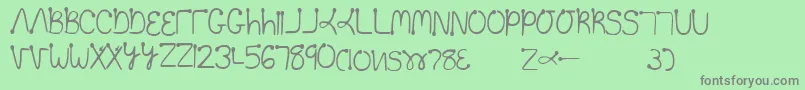 Too Font – Gray Fonts on Green Background