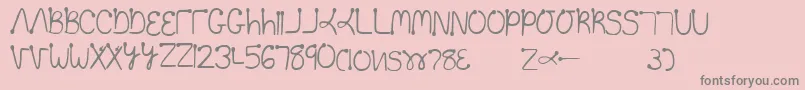 Too Font – Gray Fonts on Pink Background