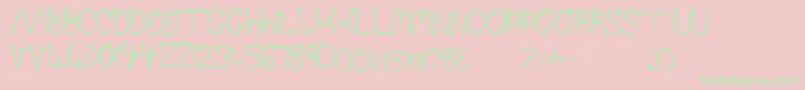 Too Font – Green Fonts on Pink Background