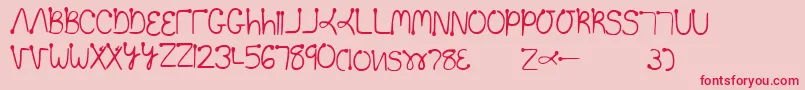 Too Font – Red Fonts on Pink Background