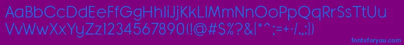 BanksMilesSingleLine Font – Blue Fonts on Purple Background