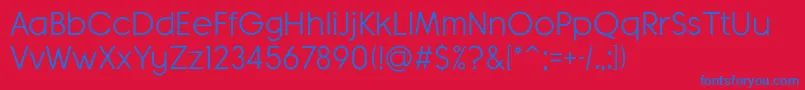 BanksMilesSingleLine Font – Blue Fonts on Red Background
