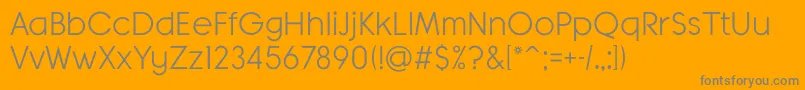 BanksMilesSingleLine Font – Gray Fonts on Orange Background