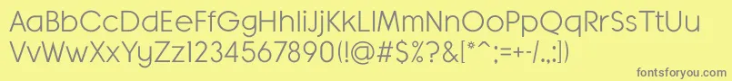 BanksMilesSingleLine Font – Gray Fonts on Yellow Background