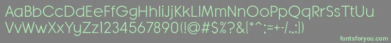BanksMilesSingleLine Font – Green Fonts on Gray Background