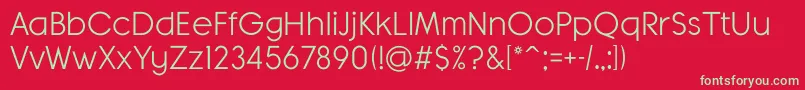 フォントBanksMilesSingleLine – 赤い背景に緑の文字