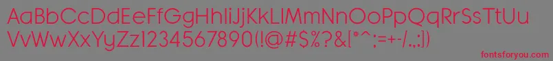 BanksMilesSingleLine Font – Red Fonts on Gray Background