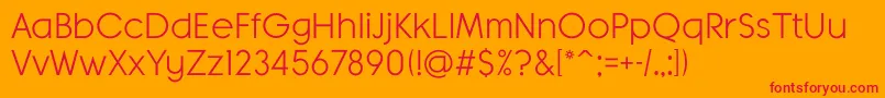 BanksMilesSingleLine Font – Red Fonts on Orange Background