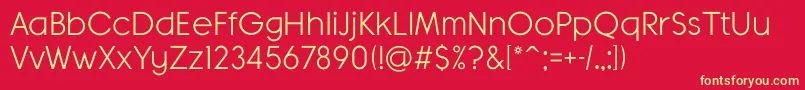 フォントBanksMilesSingleLine – 黄色の文字、赤い背景