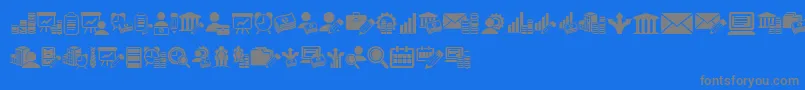 Weitere Informationen zur Bankwesen-Schriftart Bankwesen-Schriftart – Graue Schriften auf blauem Hintergrund
