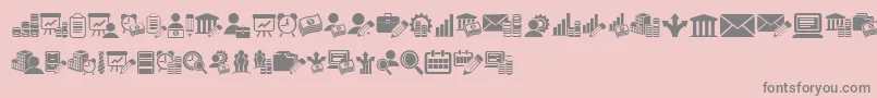 Bankwesen-Schriftart – Graue Schriften auf rosa Hintergrund