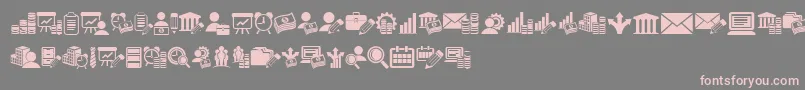 Fonte Bankwesen – fontes rosa em um fundo cinza