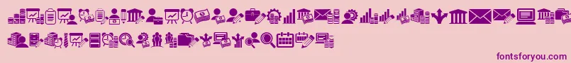 Weitere Informationen zur Bankwesen-Schriftart Bankwesen-Schriftart – Violette Schriften auf rosa Hintergrund
