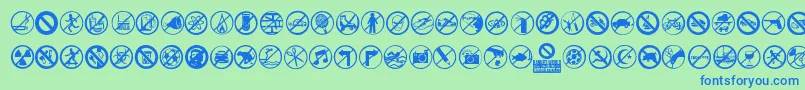 Police BannedWorld – polices bleues sur fond vert