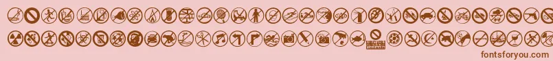 BannedWorld Font – Brown Fonts on Pink Background