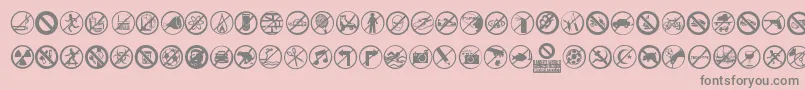 Czcionka BannedWorld – szare czcionki na różowym tle