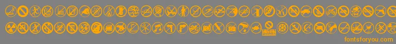 BannedWorld Font – Orange Fonts on Gray Background